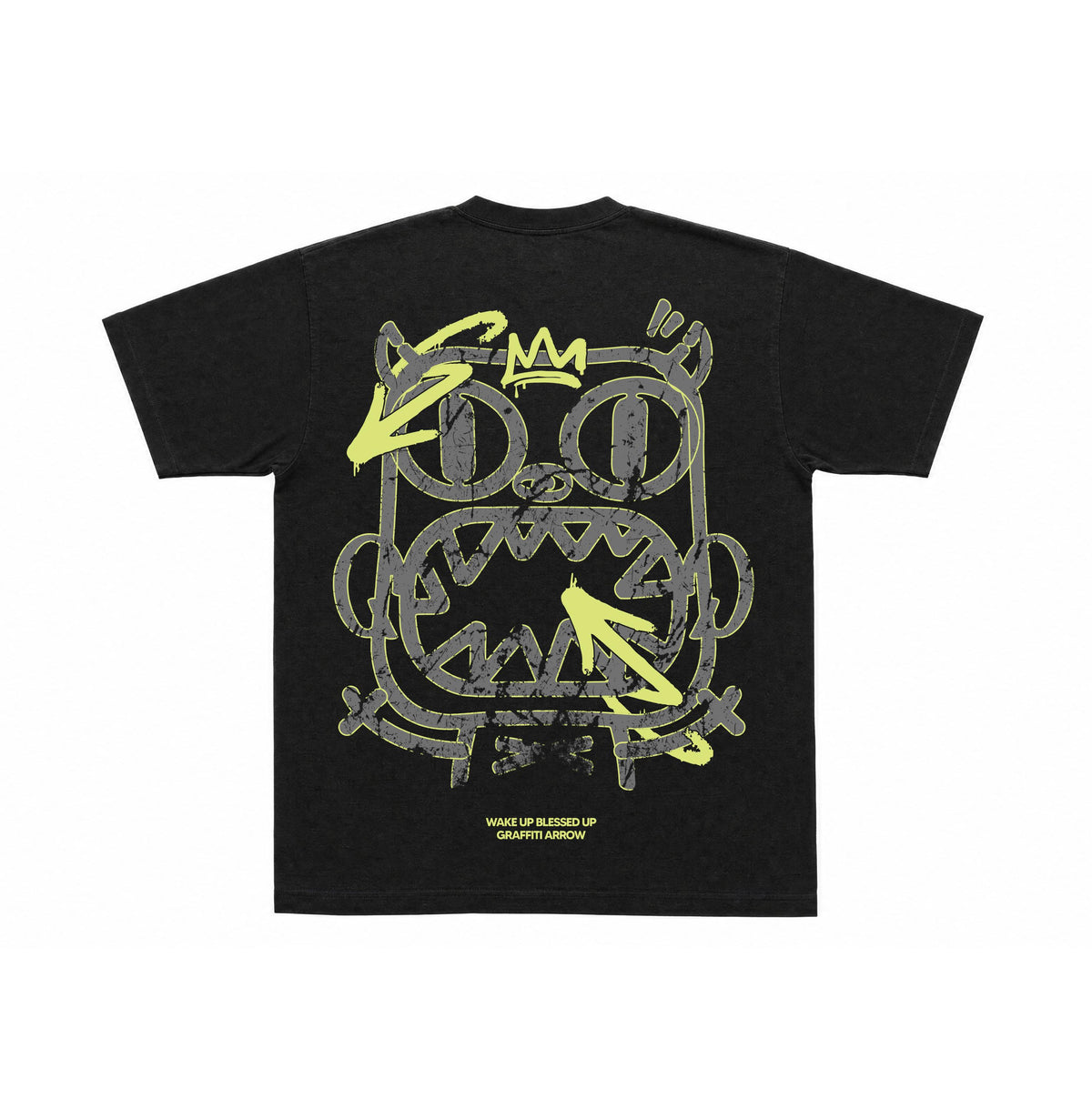 Neon Graffiti Monster Tee front view